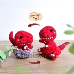 Reversible Baby Dinosaur 1 amigurumi pattern by Chibiscraft