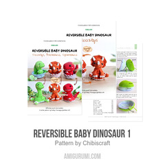 Reversible Baby Dinosaur 1 amigurumi pattern by Chibiscraft