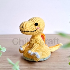 Reversible Baby Spinosaurus amigurumi pattern by Chibiscraft