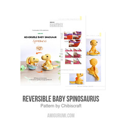 Reversible Baby Spinosaurus amigurumi pattern by Chibiscraft