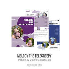 Melody the telecreepy amigurumi pattern by Cosmos.crochet.qc