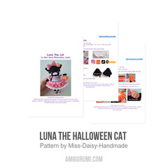 Luna the Halloween Cat  amigurumi pattern by Miss Daisy Handmade