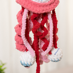 Halloween Pumpkin Eyeball Jellyfish amigurumi pattern by The Loop Story