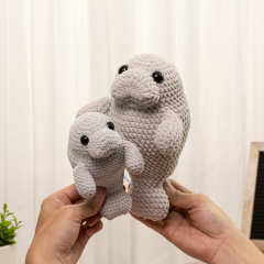 Manatee Mama and Baby amigurumi pattern by The Loop Story