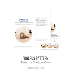Walrus Pattern amigurumi pattern by The Loop Story