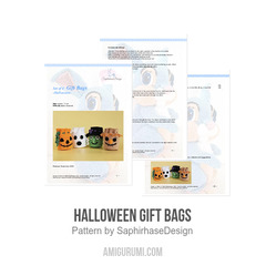 Halloween Gift Bags amigurumi pattern by SaphirhaseDesign