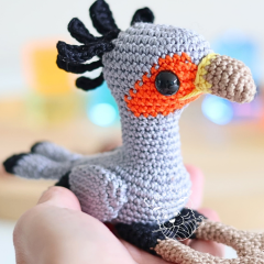 Plume the secretary bird amigurumi pattern by LikeALigerCrochet