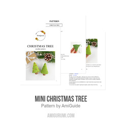 Mini Christmas tree amigurumi pattern by AmiGuide