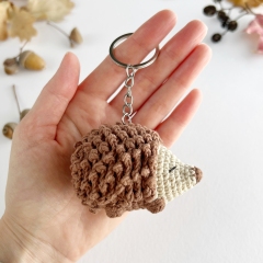 Mini Hedgehog keychain amigurumi pattern by AmiGuide