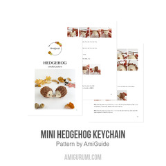Mini Hedgehog keychain amigurumi pattern by AmiGuide