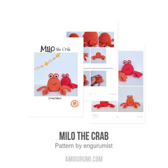 Milo the Crab amigurumi pattern by engurumist
