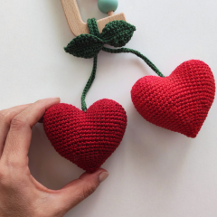 Cherry Hearts Pattern amigurumi by EmmaS Dolls