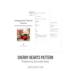 Cherry Hearts Pattern amigurumi pattern by EmmaS Dolls
