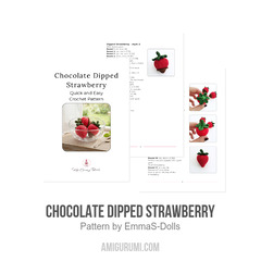 Chocolate Dipped Strawberry amigurumi pattern by EmmaS Dolls