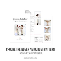 Crochet Reindeer Amigurumi Pattern amigurumi pattern by EmmaS Dolls
