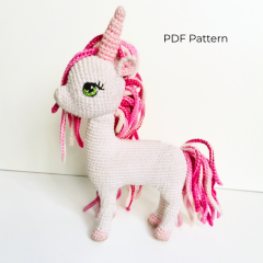 Elli the Dream Unicorn Crochet Patt amigurumi pattern by EmmaS Dolls