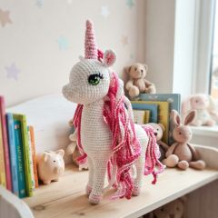 Elli the Dream Unicorn Crochet Patt amigurumi by EmmaS Dolls