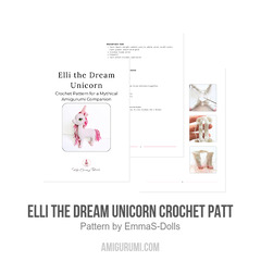 Elli the Dream Unicorn Crochet Patt amigurumi pattern by EmmaS Dolls