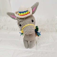 Festive Donkey Pattern amigurumi by EmmaS Dolls