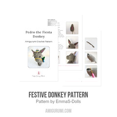 Festive Donkey Pattern amigurumi pattern by EmmaS Dolls