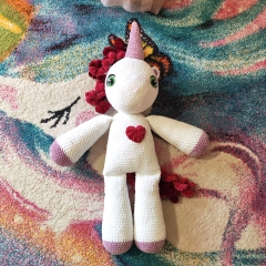 Luna the Chenille Unicorn amigurumi pattern by EmmaS Dolls