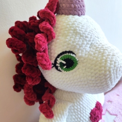 Luna the Chenille Unicorn amigurumi pattern by EmmaS Dolls