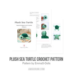 Plush Sea Turtle Crochet Pattern amigurumi pattern by EmmaS Dolls