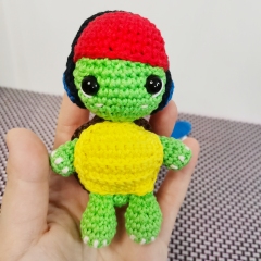 Skater Turtle Crochet Pattern PDF amigurumi pattern by EmmaS Dolls