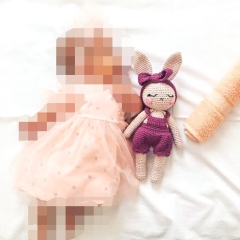 Sleeping Bunny Crochet Pattern amigurumi pattern by EmmaS Dolls