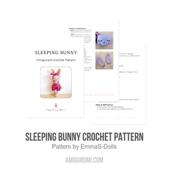 Sleeping Bunny Crochet Pattern amigurumi pattern by EmmaS Dolls