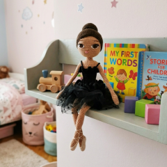 The Black Swan Ballerina amigurumi pattern by EmmaS Dolls