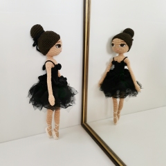 The Black Swan Ballerina amigurumi pattern by EmmaS Dolls