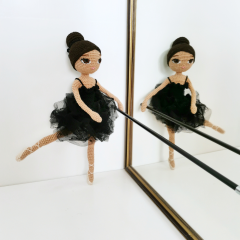 The Black Swan Ballerina amigurumi pattern by EmmaS Dolls