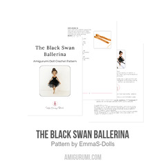 The Black Swan Ballerina amigurumi pattern by EmmaS Dolls