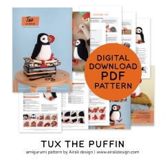 Tux the Puffin amigurumi pattern by airali design