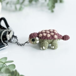 Tiny Ankylosaurus Dinosaur keyring