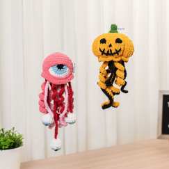 Halloween Pumpkin Eyeball Jellyfish