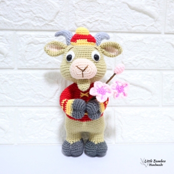 The Prosperity Goat amigurumi pattern by Little Bamboo Handmade
