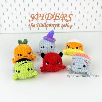 Halloween Spiders amigurumi pattern by TANATIcrochet