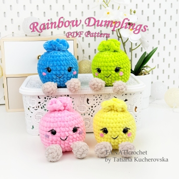 Rainbow Dumpling amigurumi pattern by TANATIcrochet