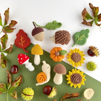10 in 1 Fall bundle amigurumi pattern by AmiGuide