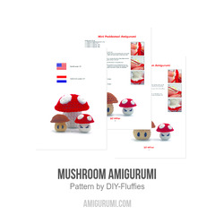 Mushroom Amigurumi amigurumi pattern by DIY Fluffies