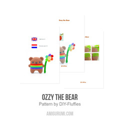 Ozzy the Bear amigurumi pattern by DIY Fluffies