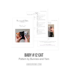 Baby #12 Cat amigurumi pattern by Bunnies and Yarn