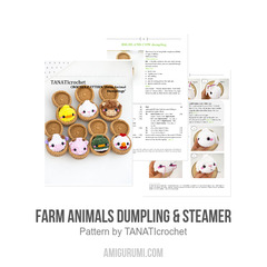 Farm Animals Dumpling & Steamer amigurumi pattern by TANATIcrochet
