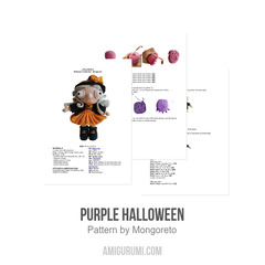Purple Halloween amigurumi pattern by Mongoreto