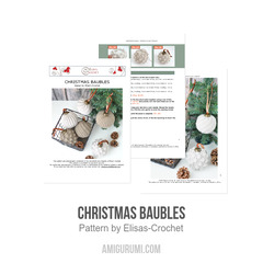 Christmas Baubles amigurumi pattern by Elisas Crochet