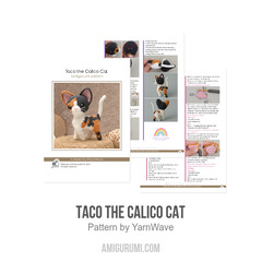 Taco the Calico Cat amigurumi pattern by YarnWave