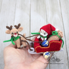 Miniature Christmas Set amigurumi by Pink Mouse Boutique