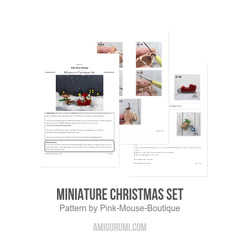 Miniature Christmas Set amigurumi pattern by Pink Mouse Boutique